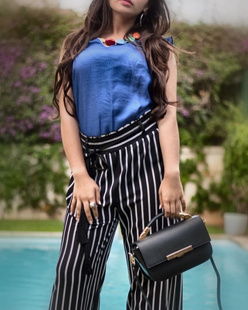 Pantalon Large Rayé — Alif Design